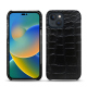 Coque cuir Apple iPhone 14 - Crocodile nero