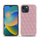 Capa em pele Apple iPhone 14 - Rose - Couture ( Nappa - Pantone #efbae1 ) 