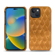 硬质真皮保护套 Apple iPhone 14 - Or Maïa - Couture