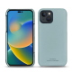 Coque cuir Apple iPhone 14 - Bleu ciel PU