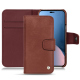 Housse cuir Apple iPhone 14 Plus - Passion vintage ( Pantone #591d16 ) 