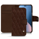 Funda de piel Apple iPhone 14 Plus - Châtaigne - Couture ( Pantone #1b1107 ) 