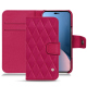 Capa em pele Apple iPhone 14 Plus - Rose fluo - Couture ( Pantone #ff16b4 ) 
