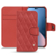 硬质真皮保护套 Apple iPhone 14 Plus - Cerise vintage - Couture ( Pantone #a6302e ) 