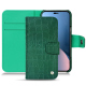 Custodia in pelle Apple iPhone 14 Plus - Crocodile pino ( Pantone #173F35 ) 