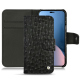 Custodia in pelle Apple iPhone 14 Plus - Autruche nero ( Noir / Black) 