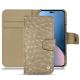 Capa em pele Apple iPhone 14 Plus - Autruche desert ( Pantone #A39382 ) 