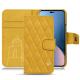 硬质真皮保护套 Apple iPhone 14 Plus - Jaune soulèu - Couture ( Pantone #F3B934 )