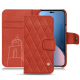 Apple iPhone 14 Plus leather case - Arange clouquié - Couture ( Pantone #D33108 )
