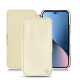 Capa em pele Apple iPhone 14 Plus - Crocodile milk ( Pantone #d6d2c4 ) 