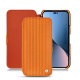 Housse cuir Apple iPhone 14 Plus - Abaca arancio ( Pantone #d77540 )