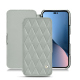 Custodia in pelle Apple iPhone 14 Plus - Gris - Couture ( Nappa - Pantone #c1c6c8 ) 