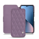 Housse cuir Apple iPhone 14 Plus - Lilas - Couture ( Nappa - Pantone #b9a3e3 ) 