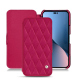 Lederschutzhülle Apple iPhone 14 Plus - Rose fluo - Couture ( Pantone #ff16b4 ) 