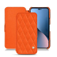 Funda de piel Apple iPhone 14 Plus - Orange fluo - Couture ( Pantone #ff5406 ) 