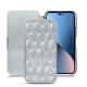 Custodia in pelle Apple iPhone 14 Plus - Platinium - Couture ( Pantone 877C ) 