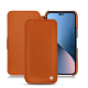 Apple iPhone 14 Plus leather case - Orange vibrant ( Pantone #e36b39 ) 
