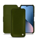 Apple iPhone 14 Plus leather case - Vert Veggie ( Pantone #68724d ) 