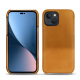 Apple iPhone 14 Plus leather cover - Or Maïa ( Pantone 871C ) 