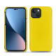 硬质真皮保护套 Apple iPhone 14 Plus - Jaune fluo ( Pantone #c9ff57 ) 