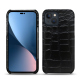 Capa em pele Apple iPhone 14 Plus - Crocodile nero ( Noir / Black) 