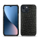 Lederschutzhülle Apple iPhone 14 Plus - Autruche nero ( Noir / Black) 