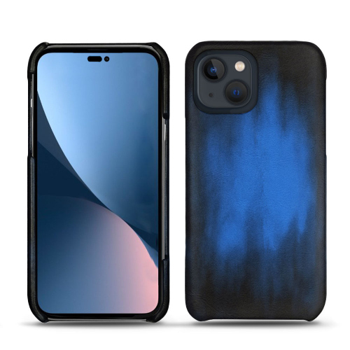 Caixas em pele para iPhone Apple 14 PlusBleu Patine
