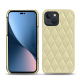 Funda de piel Apple iPhone 14 Plus - Beige - Couture ( Nappa - Pantone #ceb888 ) 