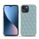 Capa em pele Apple iPhone 14 Plus - Bleu ciel - Couture ( Nappa - Pantone #abcae9 ) 