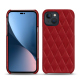硬质真皮保护套 Apple iPhone 14 Plus - Rouge - Couture ( Nappa - Pantone #d50032 ) 