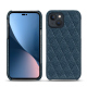 Coque cuir Apple iPhone 14 Plus - Indigo - Couture ( Pantone #1f4565 ) 