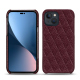 Custodia in pelle Apple iPhone 14 Plus - Lie de vin - Couture ( Pantone #412234 ) 
