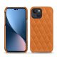 硬质真皮保护套 Apple iPhone 14 Plus - Mandarine vintage - Couture ( Pantone #d47231 ) 