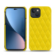 Custodia in pelle Apple iPhone 14 Plus - Jaune fluo - Couture ( Pantone #c9ff57 ) 