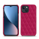Custodia in pelle Apple iPhone 14 Plus - Rose fluo - Couture ( Pantone #ff16b4 ) 