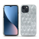 Capa em pele Apple iPhone 14 Plus - Platinium - Couture ( Pantone 877C ) 
