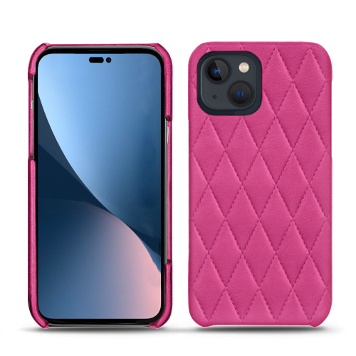Custodie in pelle per Apple iPhone 14 PlusRose BB - Couture ( Pantone #DB599F )