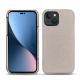 Lederschutzhülle Apple iPhone 14 Plus - Taupe innocent ( Pantone #d6d2c4 ) 