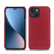 硬质真皮保护套 Apple iPhone 14 Plus - Rouge passion ( Pantone #a6192e ) 
