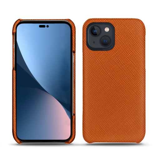 Caixas em pele para iPhone Apple 14 PlusOrange vibrant ( Pantone #e36b39 ) 