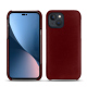 Coque cuir Apple iPhone 14 Plus - Rouge Veggie ( Pantone #862633 ) 