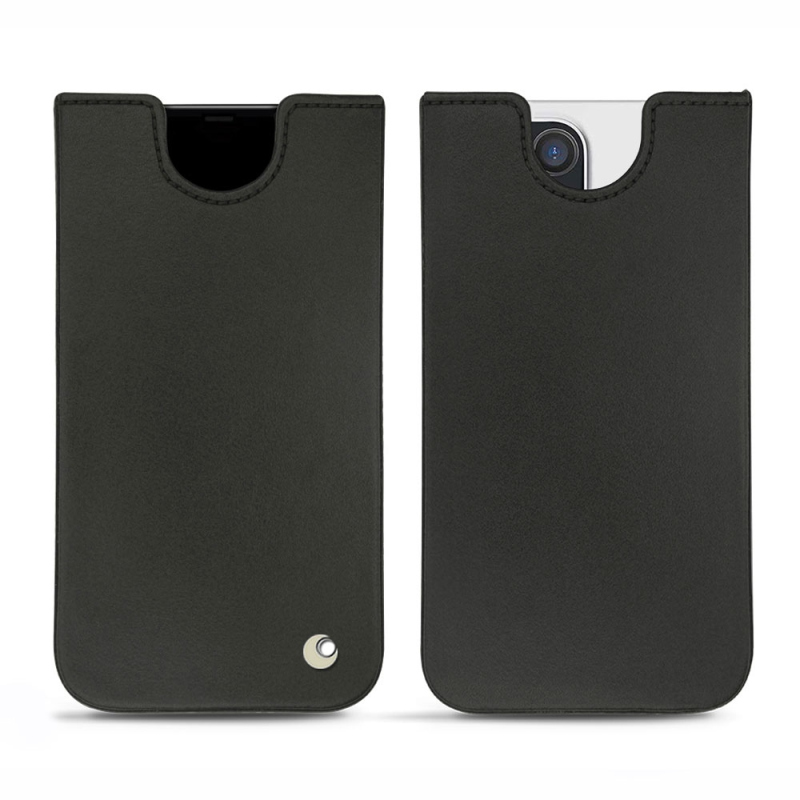 Pochette cuir Apple iPhone 14 Pro - Noir - Nappa - Black
