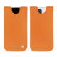 Pochette cuir Apple iPhone 14 Pro - Orange ( Nappa - Pantone #ff9351 ) 