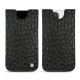 Custodia in pelle Apple iPhone 14 Pro - Autruche nero