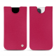 Apple iPhone 14 Pro Max leather pouch - Rose fluo ( Pantone #ff16b4 )