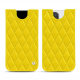 Funda de piel Apple iPhone 14 Pro Max - Jaune fluo - Couture ( Pantone #c9ff57 )