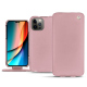 Housse cuir Apple iPhone 14 Pro - Rose ( Nappa - Pantone #efbae1 ) 
