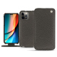 Housse cuir Apple iPhone 14 Pro - Anthracite ( Pantone - #41403c )