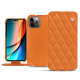 Lederschutzhülle Apple iPhone 14 Pro - Orange - Couture ( Nappa - Pantone #ff9351 ) 