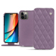 Apple iPhone 14 Pro leather case - Lilas - Couture ( Nappa - Pantone #b9a3e3 ) 